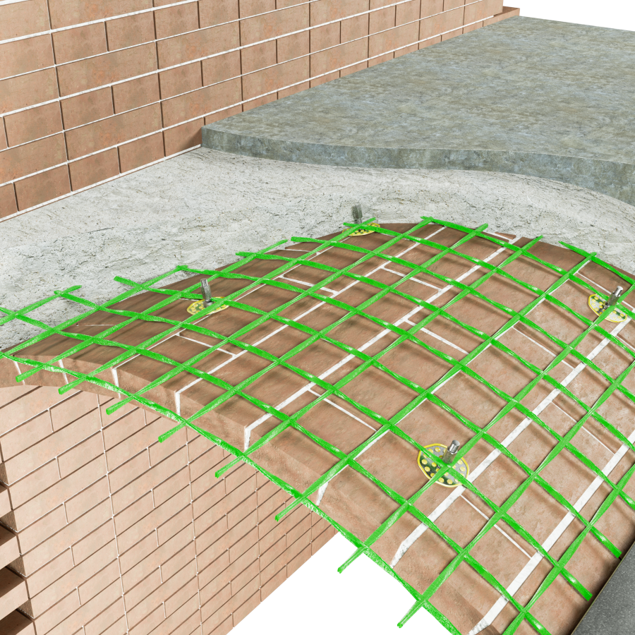 Strengthening of arches and vaults with the CRM system