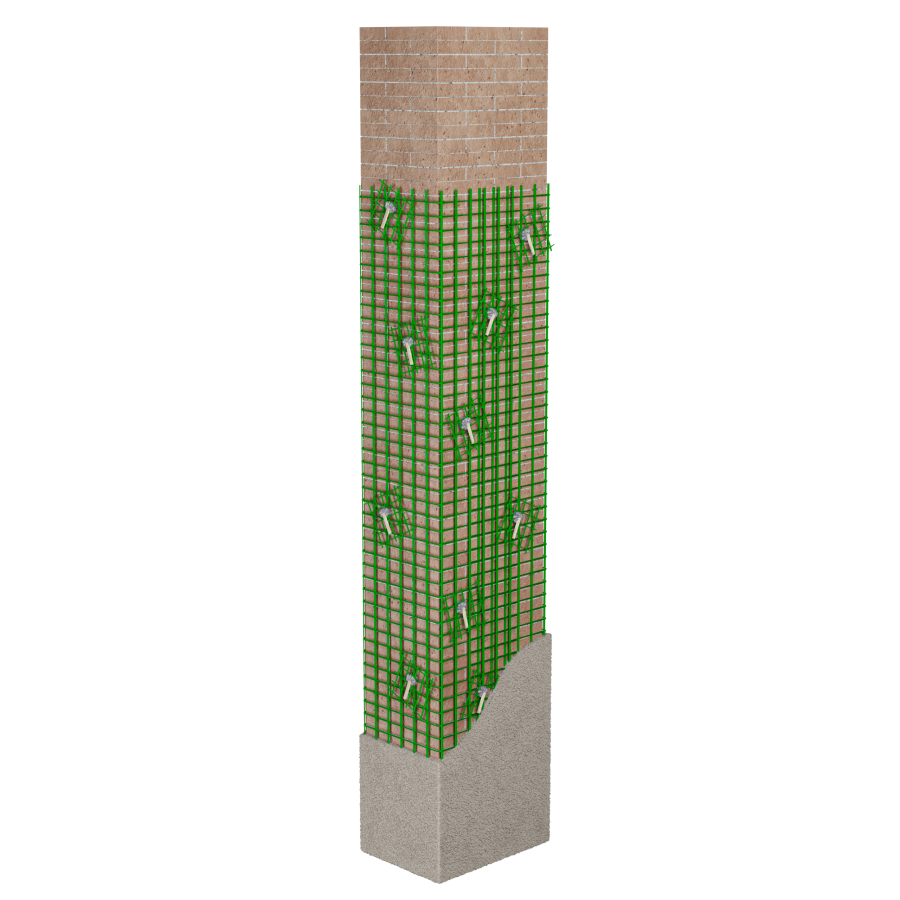 Column confinement with the CRM system